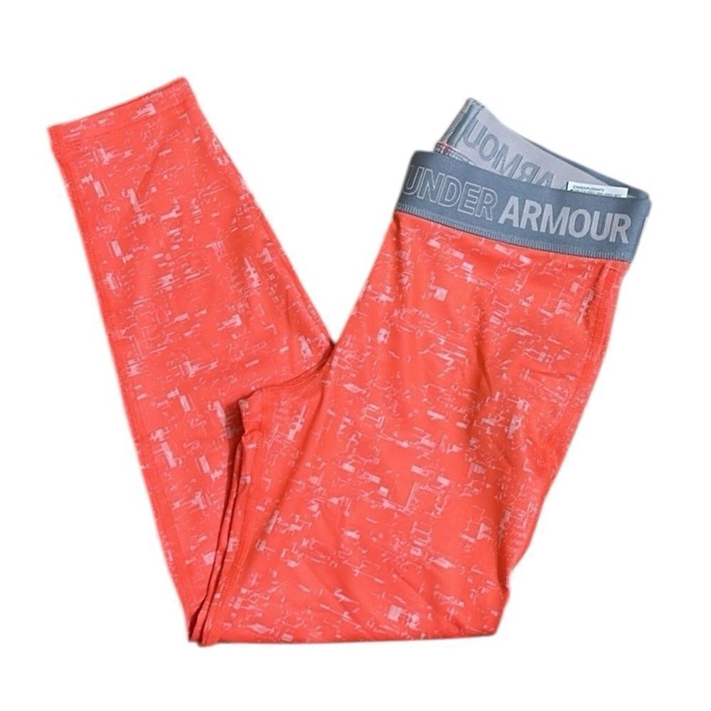 Under Armour Girls Coral Leggings(Size Youth Large)